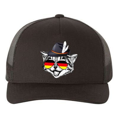 Cute Cat German Flag Oktoberfest Pride Germany Festival Yupoong Adult 5-Panel Trucker Hat