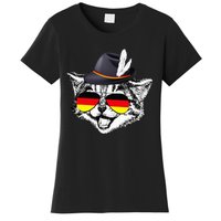 Cute Cat German Flag Oktoberfest Pride Germany Festival Women's T-Shirt