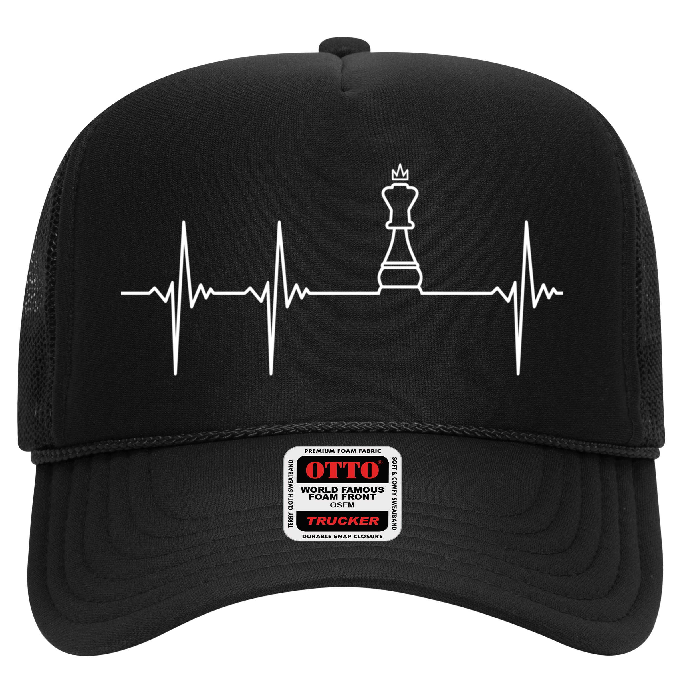 Chess Cool Gift Heartbeat King Piece Gift Chess Players Lovers Hat