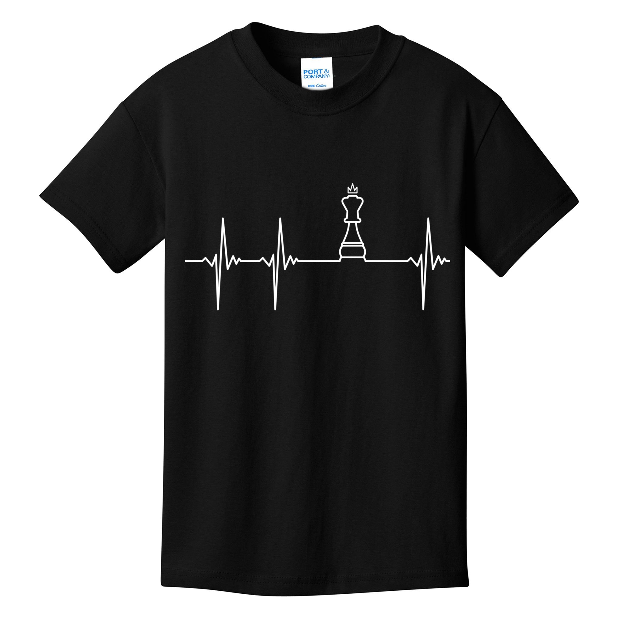 Chess Cool Gift Heartbeat King Piece Gift Chess Players Lovers Kids T-Shirt