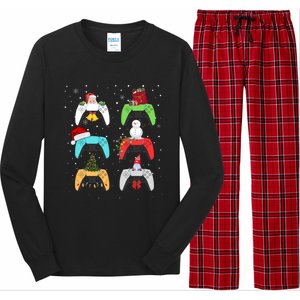 Christmas Controllers Gaming Video Game Santa Claus Gift Long Sleeve Pajama Set