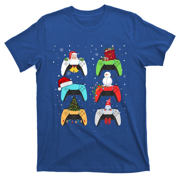 Christmas Controllers Gaming Video Game Santa Claus Gift T-Shirt