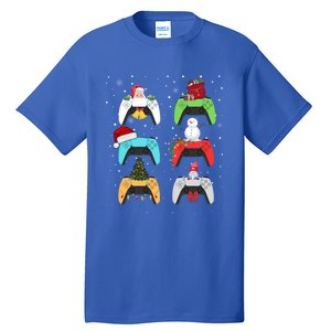 Christmas Controllers Gaming Video Game Santa Claus Gift Tall T-Shirt