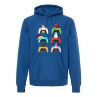 Christmas Controllers Gaming Video Game Santa Claus Gift Premium Hoodie