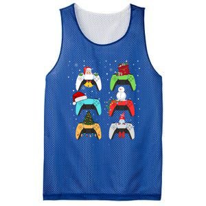 Christmas Controllers Gaming Video Game Santa Claus Gift Mesh Reversible Basketball Jersey Tank