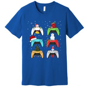 Christmas Controllers Gaming Video Game Santa Claus Gift Premium T-Shirt