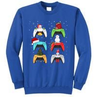 Christmas Controllers Gaming Video Game Santa Claus Gift Tall Sweatshirt