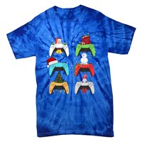 Christmas Controllers Gaming Video Game Santa Claus Gift Tie-Dye T-Shirt