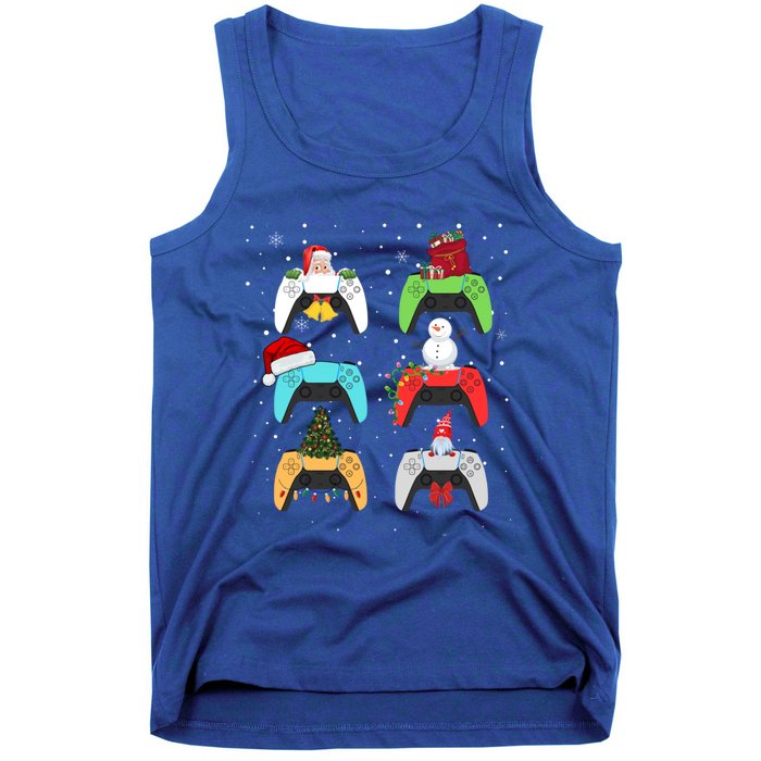 Christmas Controllers Gaming Video Game Santa Claus Gift Tank Top