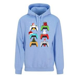 Christmas Controllers Gaming Video Game Santa Claus Gift Unisex Surf Hoodie