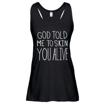 Chloe Cole God Told Me To Skin You Alive Ladies Essential Flowy Tank