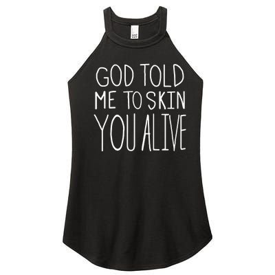 Chloe Cole God Told Me To Skin You Alive Women’s Perfect Tri Rocker Tank