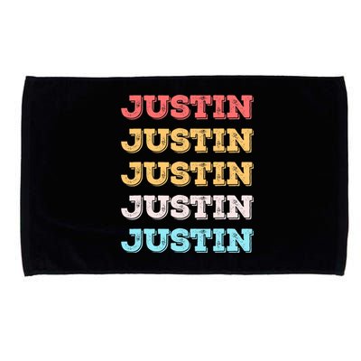 Cute Custom Gift Justin Name Personalized Microfiber Hand Towel