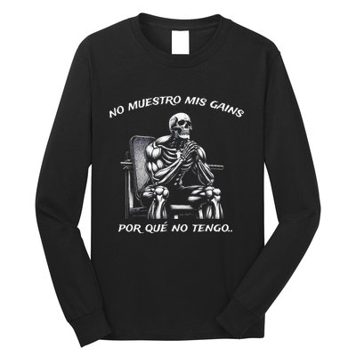 Calacas Chidas Gym Mexican Sayings Long Sleeve Shirt