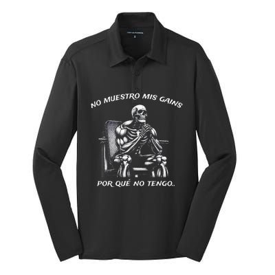 Calacas Chidas Gym Mexican Sayings Silk Touch Performance Long Sleeve Polo