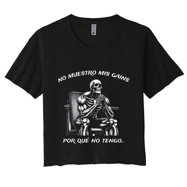 Calacas Chidas Gym Mexican Sayings Crop Top