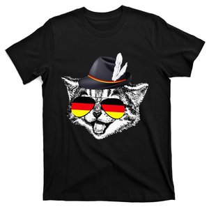 Cute Cat German Flag Oktoberfest Pride Germany Festival T-Shirt