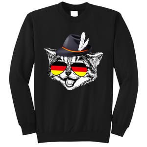 Cute Cat German Flag Oktoberfest Pride Germany Festival Tall Sweatshirt