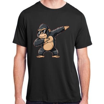 Cool Cartoon Gorilla Dabbing Funny Adult ChromaSoft Performance T-Shirt