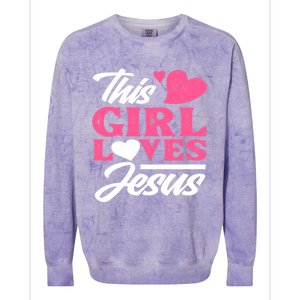 Cute Christian Girl Gift Colorblast Crewneck Sweatshirt