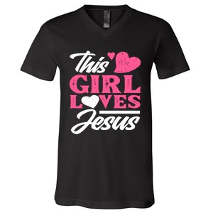 Cute Christian Girl Gift V-Neck T-Shirt