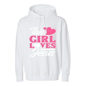 Cute Christian Girl Gift Garment-Dyed Fleece Hoodie