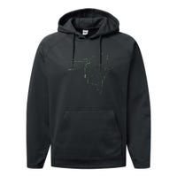 CPU Chip Gift Electrical Engineers Computer Circuit Board Performance Fleece Hoodie