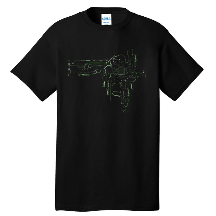 CPU Chip Gift Electrical Engineers Computer Circuit Board Tall T-Shirt