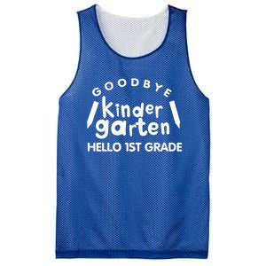 Cool Chic Goodbye Kindergarten Hello 1St Grade Gift Mesh Reversible Basketball Jersey Tank