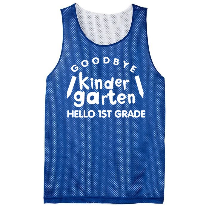 Cool Chic Goodbye Kindergarten Hello 1St Grade Gift Mesh Reversible Basketball Jersey Tank