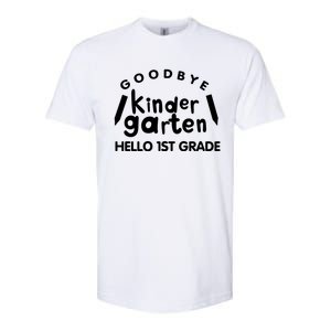 Cool Chic Goodbye Kindergarten Hello 1St Grade Gift Softstyle CVC T-Shirt