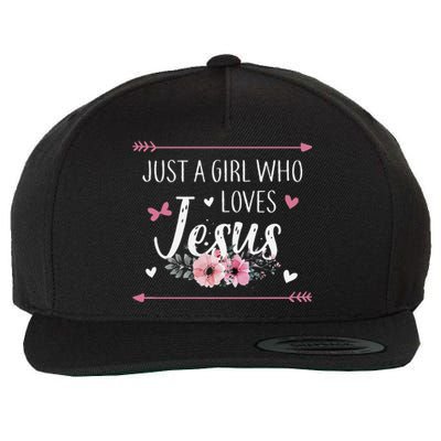 Cute Christian Gift for  Just a  who Loves Jesus Wool Snapback Cap