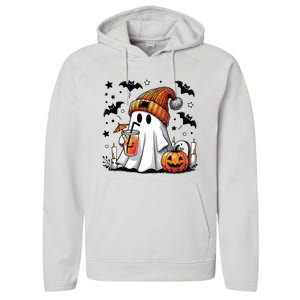 Cute C Ghost Coffee Women Performance Fleece Hoodie