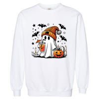 Cute C Ghost Coffee Women Garment-Dyed Sweatshirt