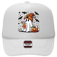 Cute C Ghost Coffee Women High Crown Mesh Back Trucker Hat