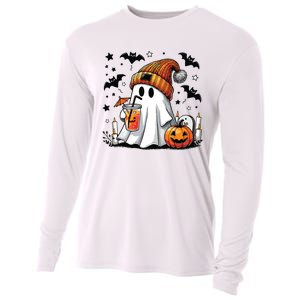 Cute C Ghost Coffee Women Cooling Performance Long Sleeve Crew