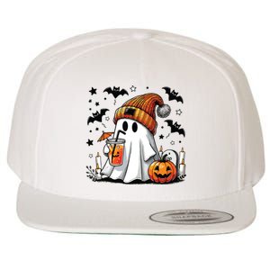 Cute C Ghost Coffee Women Wool Snapback Cap