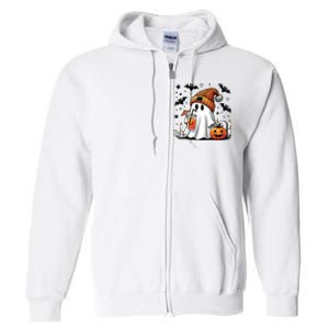 Cute C Ghost Coffee Women Full Zip Hoodie