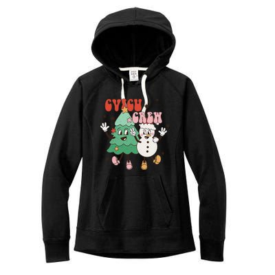 CVICU Crew Groovy Retro Christmas CVICU Nurse Holiday Pajama Women's Fleece Hoodie