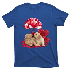 Cute Couple Golden Retriever Valentine's Day Dog Loves Funny Gift T-Shirt