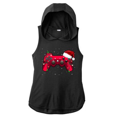 Christmas Controller Gamer Gift Ladies PosiCharge Tri-Blend Wicking Draft Hoodie Tank