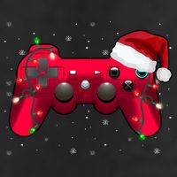 Christmas Controller Gamer Gift 7 Panel Mesh Trucker Snapback Hat