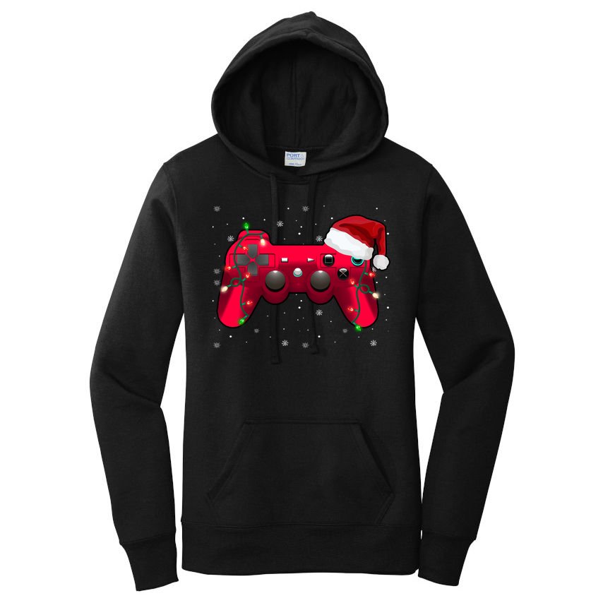 Christmas Controller Gamer Gift Women's Pullover Hoodie