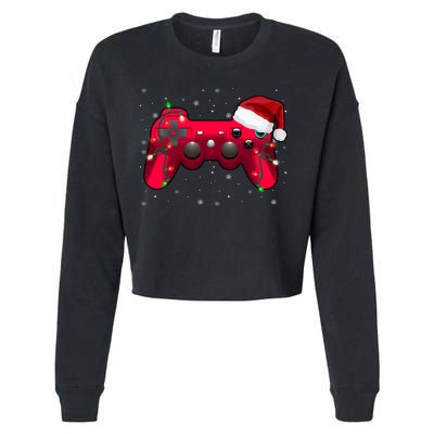 Christmas Controller Gamer Gift Cropped Pullover Crew