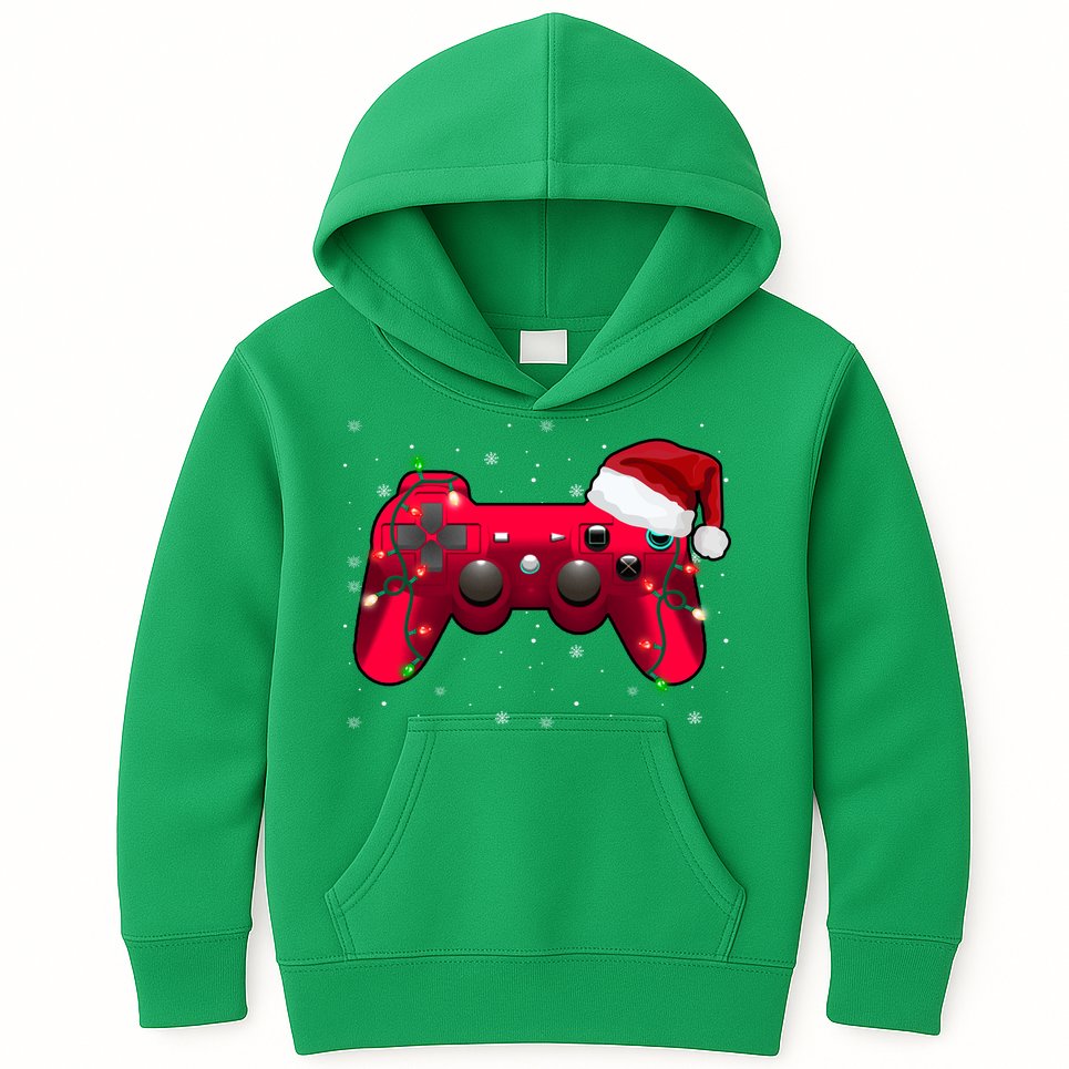 Christmas Controller Gamer Gift Kids Hoodie