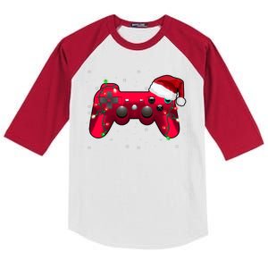 Christmas Controller Gamer Gift Kids Colorblock Raglan Jersey