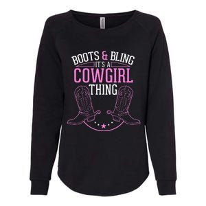 Cute Country Girl Boots Bling Its A Cowgirl Thing Womens California Wash Sweatshirt