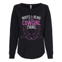 Cute Country Girl Boots Bling Its A Cowgirl Thing Womens California Wash Sweatshirt