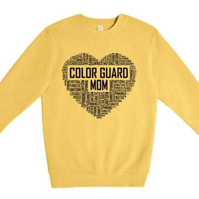 Cute Color Guard Mom Gift Colorguard Marching Band Premium Crewneck Sweatshirt