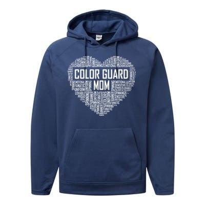 Cute Color Guard Mom Gift Colorguard Marching Band Performance Fleece Hoodie